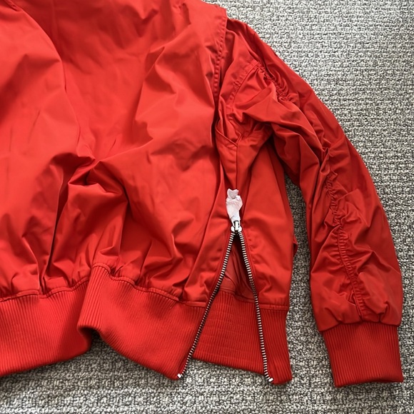 New Zara Men Red Orange Bomber Jacket Top Coat M - Picture 8 of 8